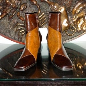 Tricolor Block Ankle Boots - Predictions